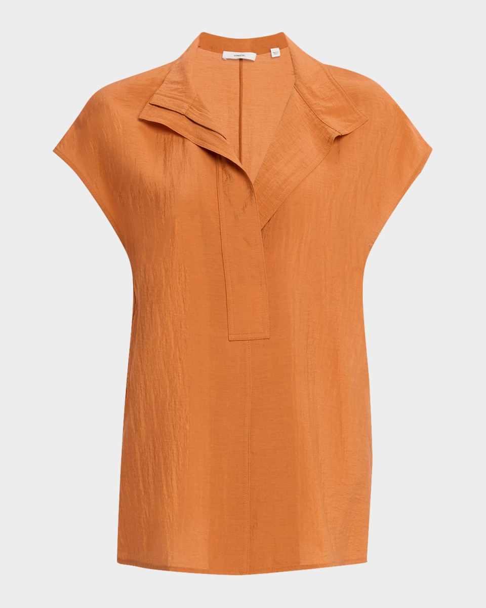 Cap-Sleeve Blous